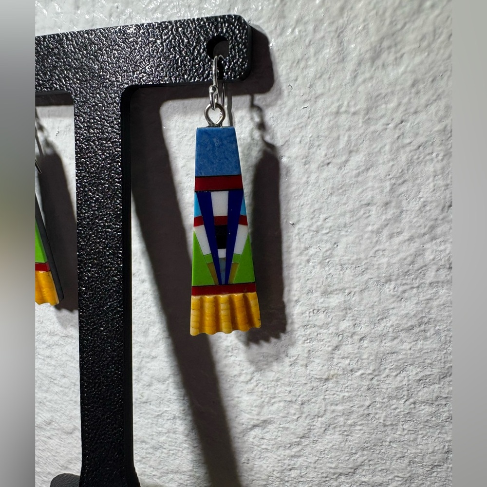 Shell Inlay Earrings - image 3